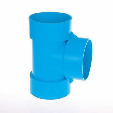 UPVC JIS K-6739 Drainage Tee Blue Color 